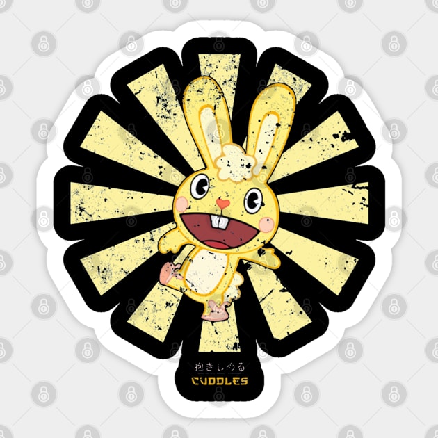 Cuddles Retro Japanese Happy Tree Friends Sticker by squids_art